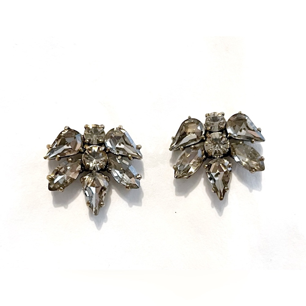 J. Crew Crystal Cluster Earrings NWOT